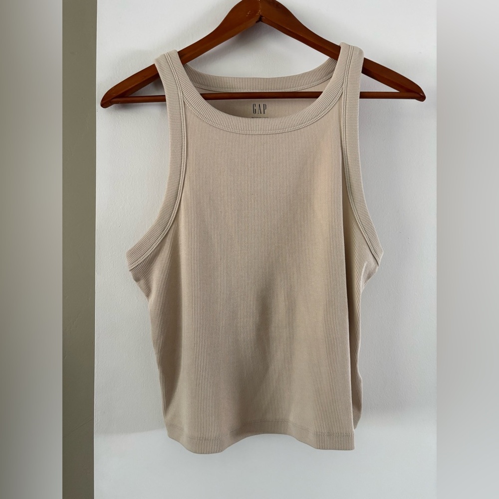 GAP Ribbed Beige Tank Top
